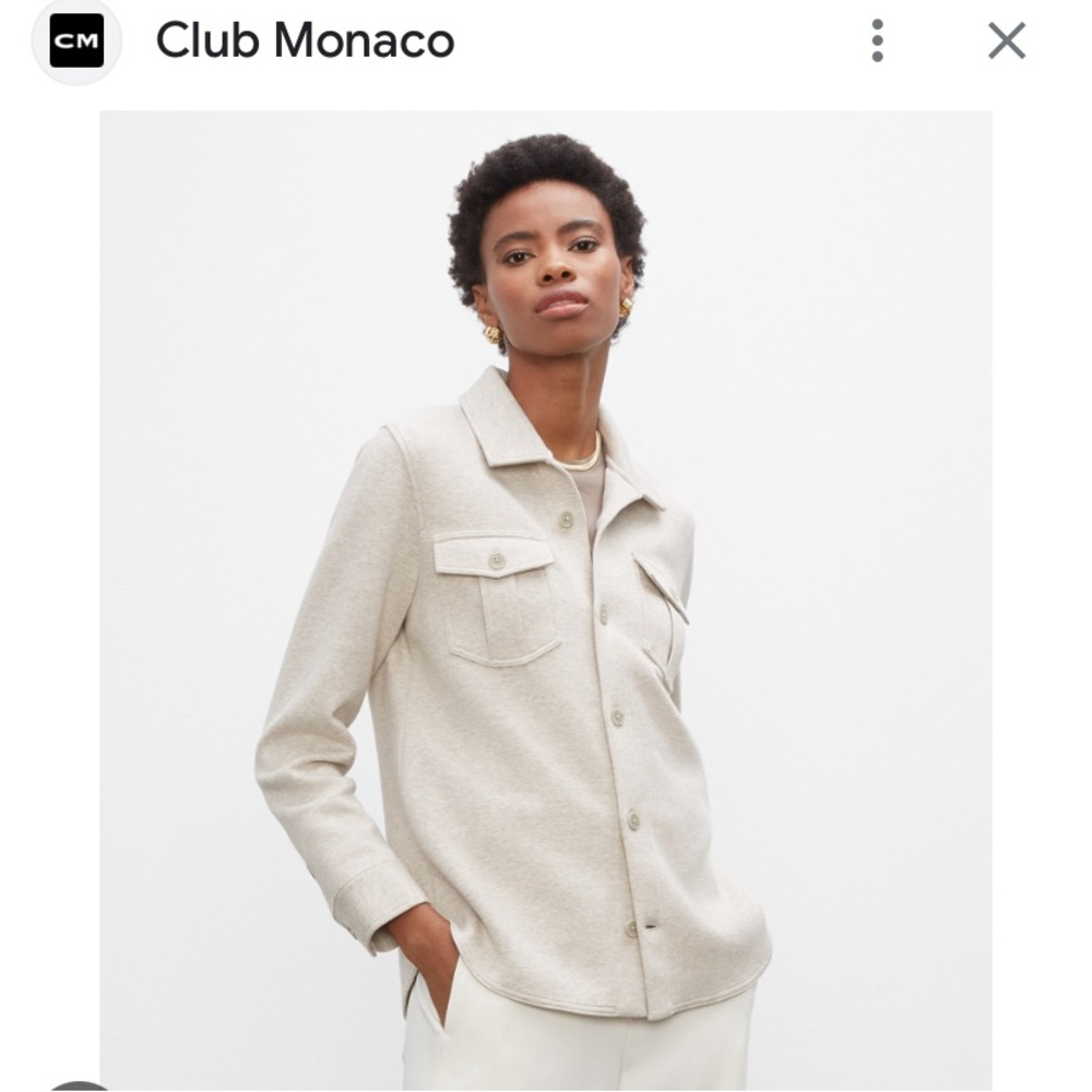 Club Monaco Knit Shirt Jacket